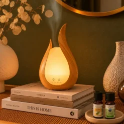 Diffuseur d'huiles essentielles ultrasonique néréa, led multicolore réglable