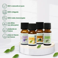 Diffuseur yangtsé en verre + 4 huiles essentielles indispensables