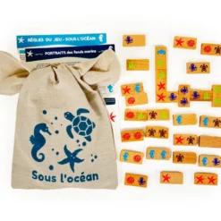 Dominos en bois du jura - sous l'océan