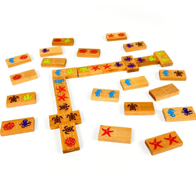 Dominos en bois du jura - sous l'océan