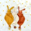 Doudou attache tétine lapin caramel