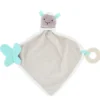 Doudou beige-motifs rose coton bio