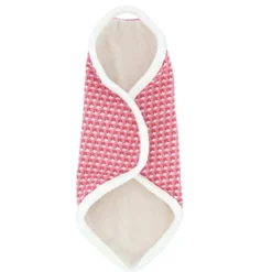 Doudou beige-motifs rose coton bio
