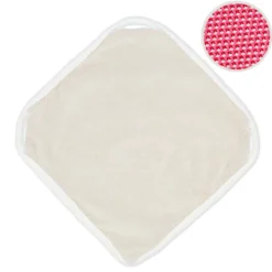 Doudou beige-motifs rose coton bio