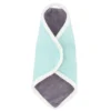 Doudou gris-motifs bleu coton bio
