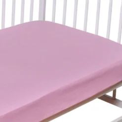 Drap-housse coton - 60x120 rose 60x120