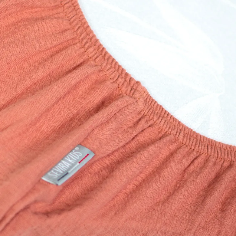 Drap housse gaze de coton uni