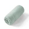Drap housse gaze de coton uni vert