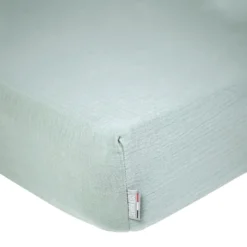 Drap housse gaze de coton uni - 60x120