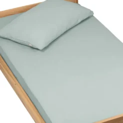 Drap housse gaze de coton uni - 60x120
