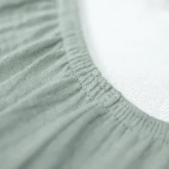 Drap housse gaze de coton uni - 60x120