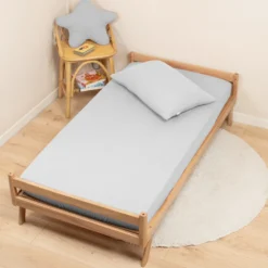 Drap housse gaze de coton uni - 60x120