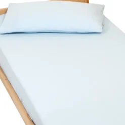 Drap housse gaze de coton uni - 60x120