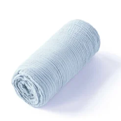 Drap housse gaze de coton uni - 60x120
