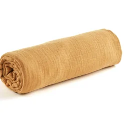 Drap housse gaze de coton uni - 60x120