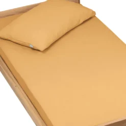 Drap housse gaze de coton uni - 60x120