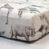 Drap-housse satin coton safari vert de
