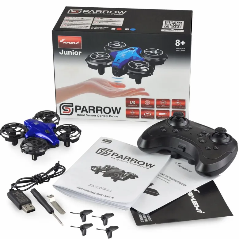Drone télécommandé sparrow bleu rtf