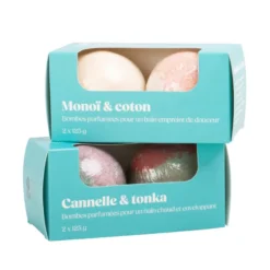 Duo boules de bain monoï coton