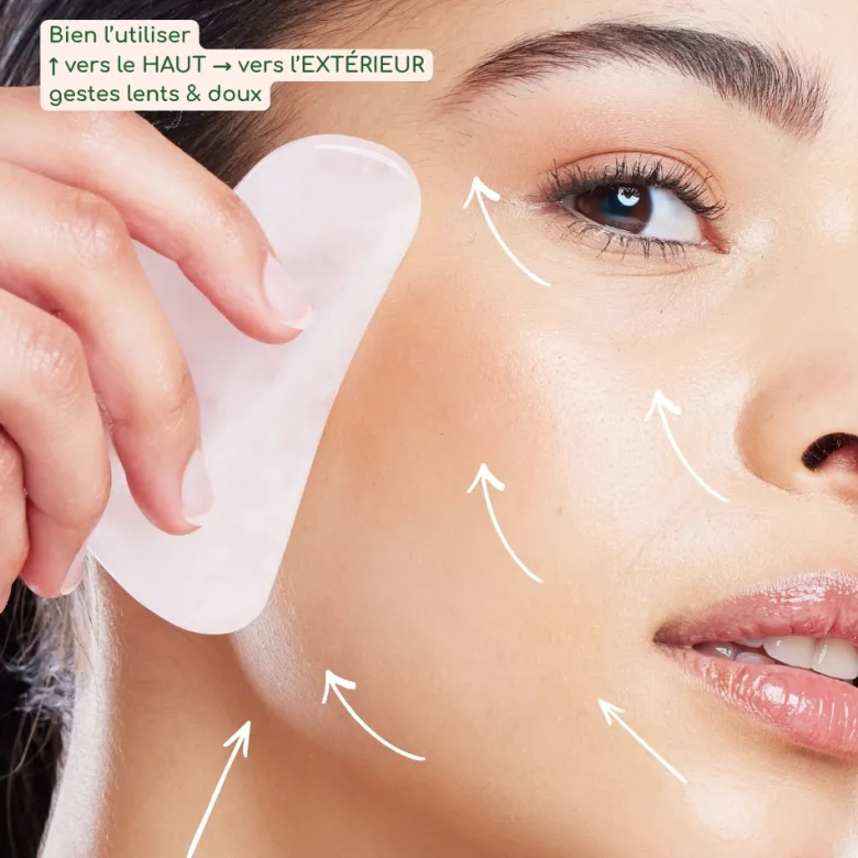 Duo roller jade vert + gua sha quartz rose + konjac offert
