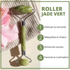 Duo roller jade vert + gua sha quartz rose + konjac offert