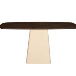 Dylon-console en bois massif et métal ivoire
