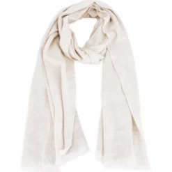 Echarpe cachemire beige amande
