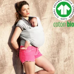 Echarpe portage basic perle - coton bio