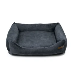 Ecow, panier chien velours gris m