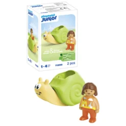 Enfant avec escargot à bascule junior