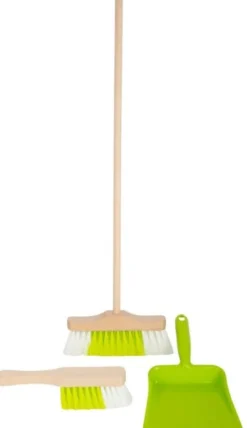 Ensemble balai 3 pièces vert