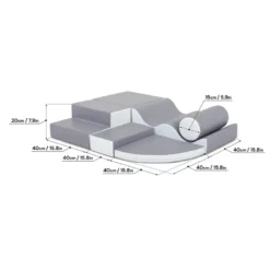 Ensemble blocs roulade pastel clair