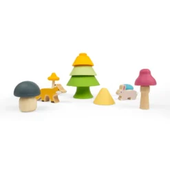 Ensemble de jeu amis de la forêt en bois