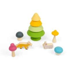 Ensemble de jeu amis de la forêt en bois