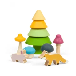 Ensemble de jeu amis de la forêt en bois