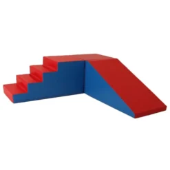 Ensemble escalier pente bleu-rouge