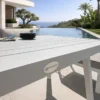 Ensemble repas de jardin 9 places - blanc