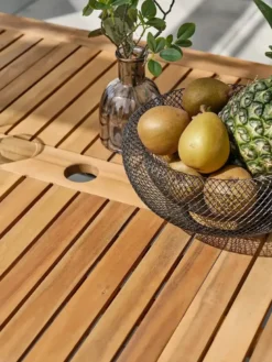 Ensemble repas de jardin 8 places alu et acacia - gris anthracite
