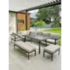 Ensemble repas de jardin 9 places en aluminium - gris anthracite