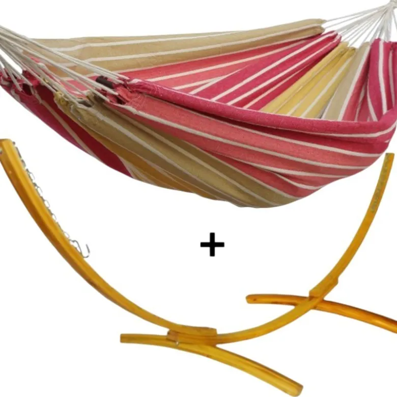 Ensemble support bois avec hamac simple chic
