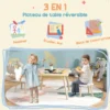 Ensemble table chaises enfant design ourson scandinave et rangement