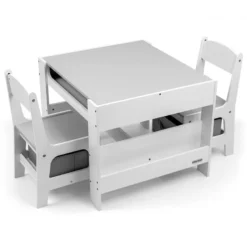 Ensemble table et chaises - sven - blanc
