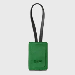 E2r etiquette bagage de qualité cuir luxe vert et noir