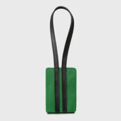 E2r etiquette bagage de qualité cuir luxe vert et noir