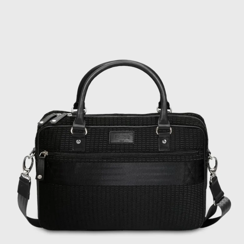 E2r sac ordinateur 15 pouces homme en tissu tressé noir