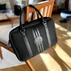 E2r sac ordinateur 15 pouces homme en tissu tressé noir