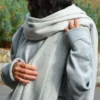 Etole pashmina femme gris argenté