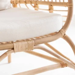 Fauteuil confort haut en rotin rattan
