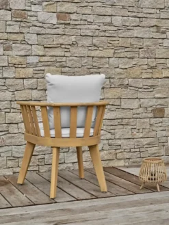 Fauteuil de jardin avec coussins - marron