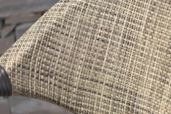 Fauteuil de jardin empilable en aluminium et textilène - marron